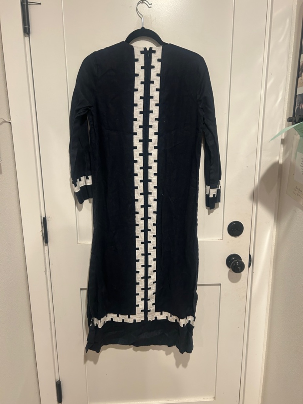 Tuckernuck X Atlantic Pacific Dress Womens Navy & White Embroidered SMALL - Picture 4 of 5